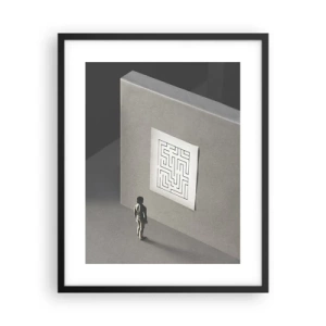 Póster en marco negro - ¿Pero dónde estoy? - 40x50 cm