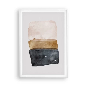 Póster en marco blanco - Una composición de colores tierra - 70x100 cm