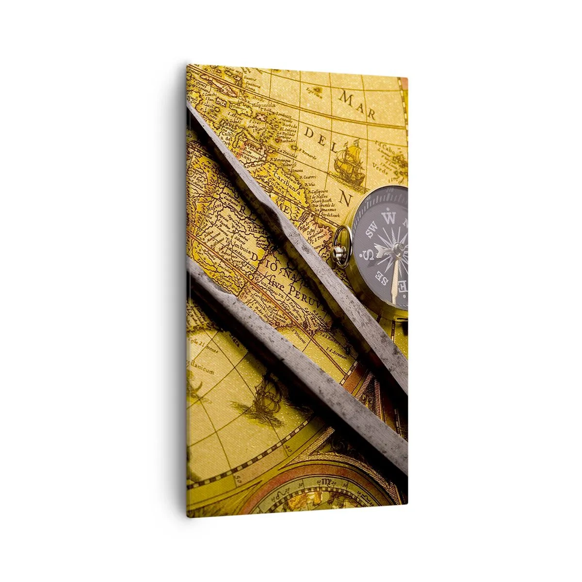 Cuadro sobre lienzo - Impresión de Imagen - ¿Dónde están los tesoros? - 55x100 cm