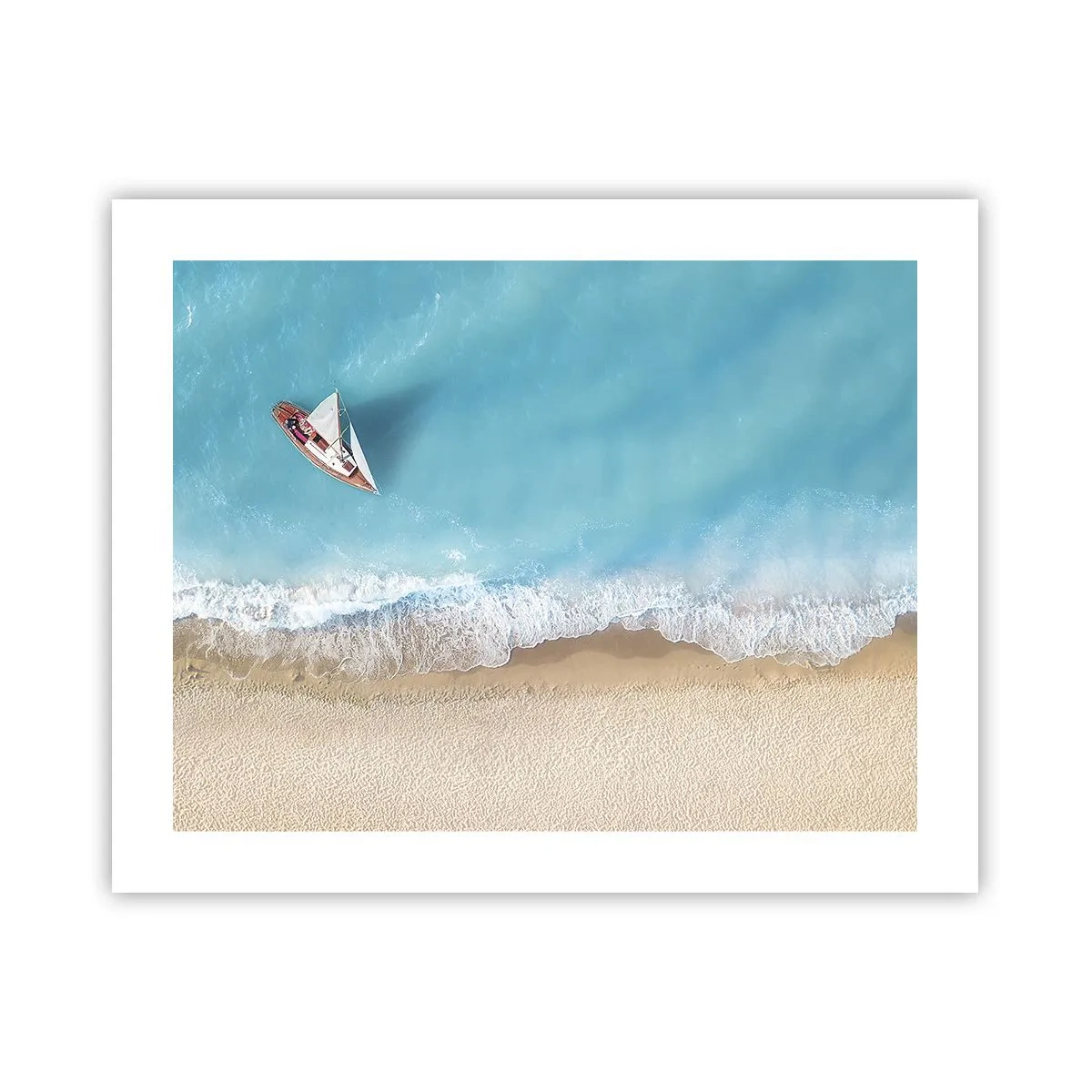 Póster - Frontera celeste y dorada - 50x40 cm