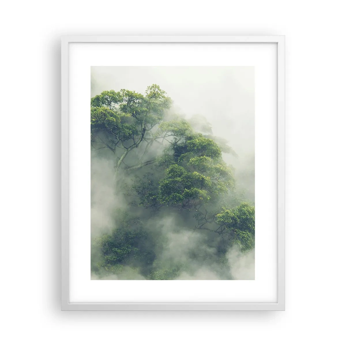 Póster en marco blanco - Envuelto en niebla - 40x50 cm