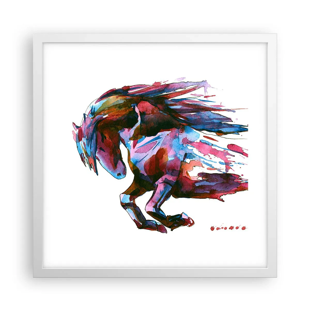 Póster en marco blanco - En éxtasis - 40x40 cm