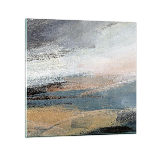 Cuadro sobre vidrio - Impresiones sobre Vidrio - Abstracción: paisaje nórdico - 30x30 cm