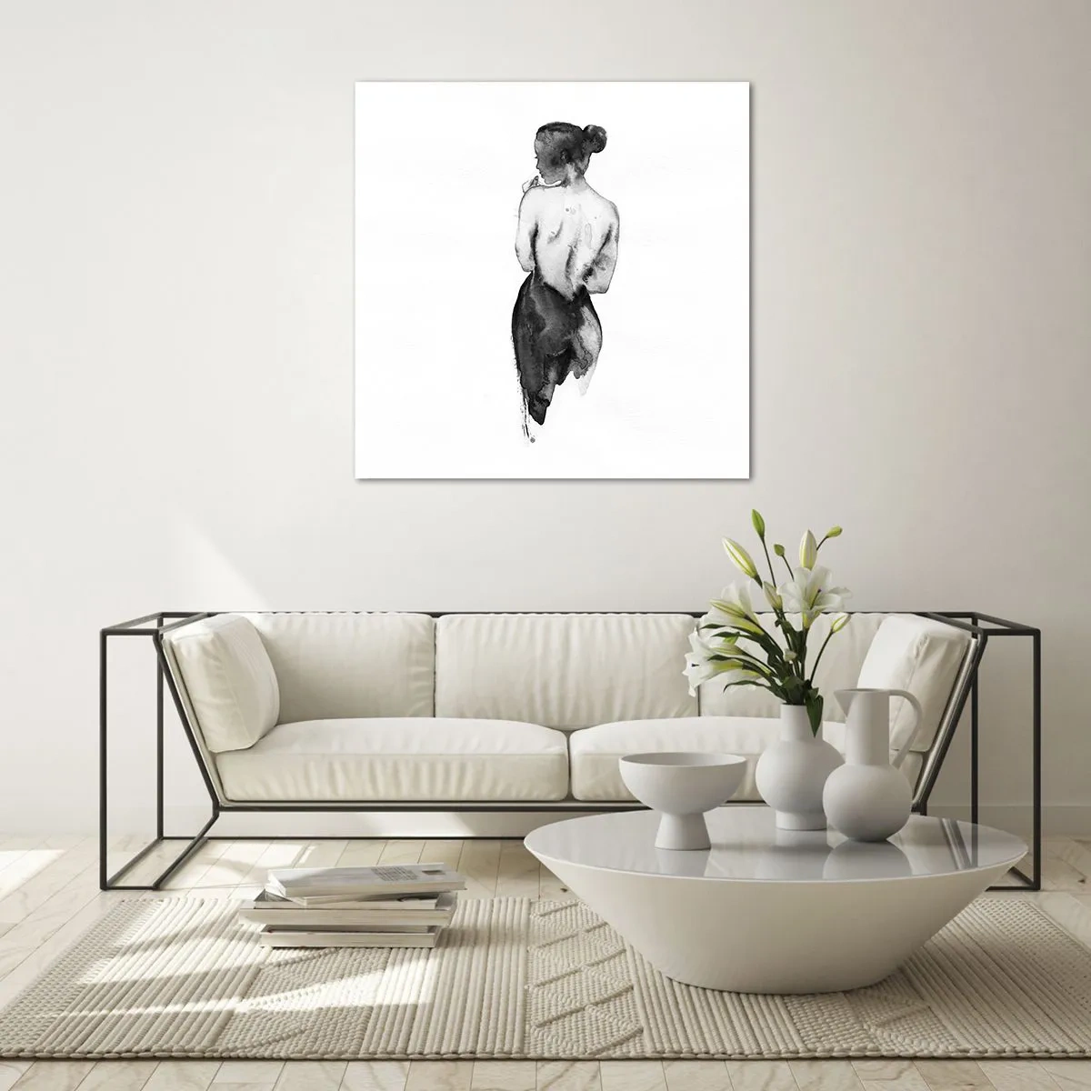 Cuadro sobre vidrio - Impresiones sobre Vidrio - Sin ella el mundo deja de tener sentido - 70x70 cm