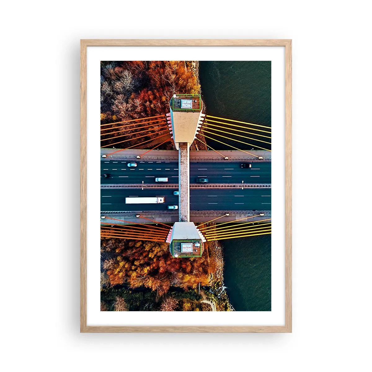 Póster en marco roble claro - Más allá de las aguas, más allá de los bosques - 50x70 cm