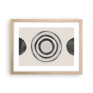 Póster en marco roble claro - Lo importante es lo que hay entre medias - 40x30 cm