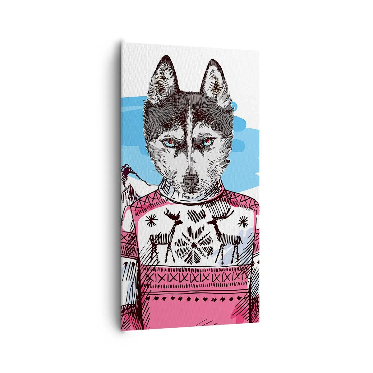 Cuadro sobre lienzo - Impresión de Imagen - Un lobo con piel de cordero - 65x120 cm