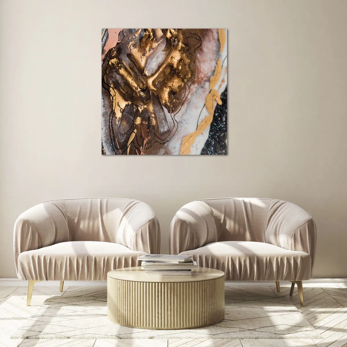 Cuadro sobre vidrio - Impresiones sobre Vidrio - Elemento de la tierra - 50x50 cm