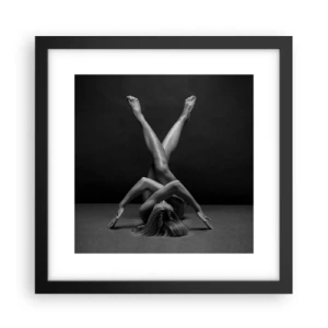 Póster en marco negro - Geometría al desnudo - 30x30 cm