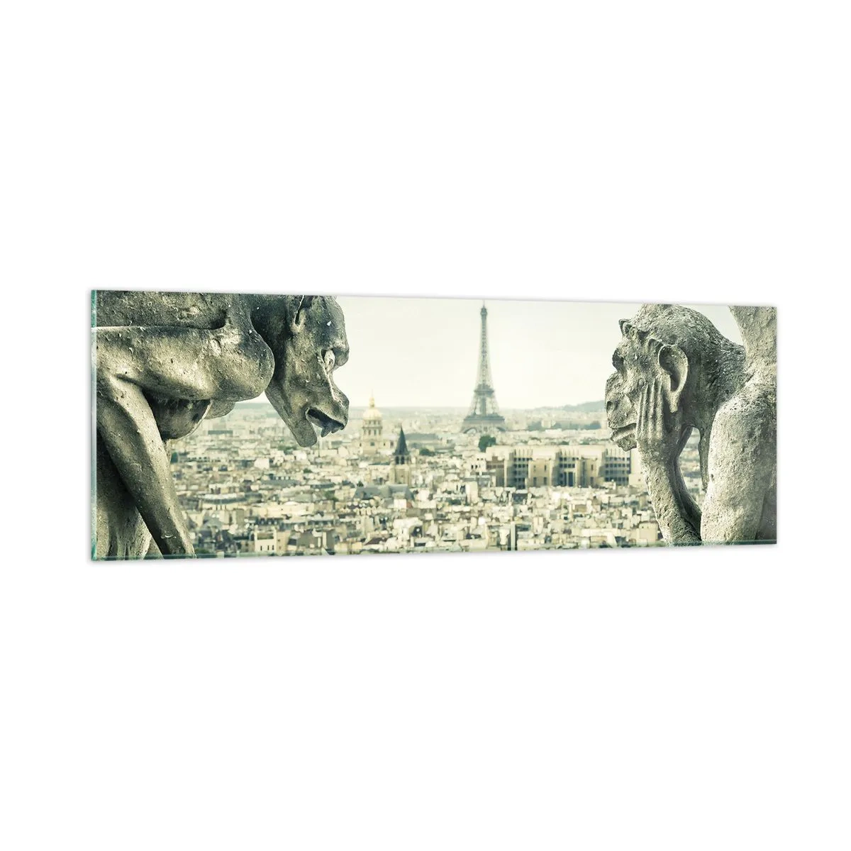 Cuadro sobre vidrio - Impresiones sobre Vidrio - Charlas parisinas - 90x30 cm