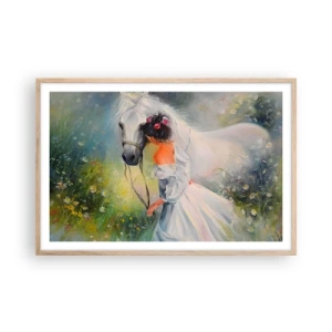 Póster en marco roble claro - Como si de un hermoso sueño se tratara - 91x61 cm