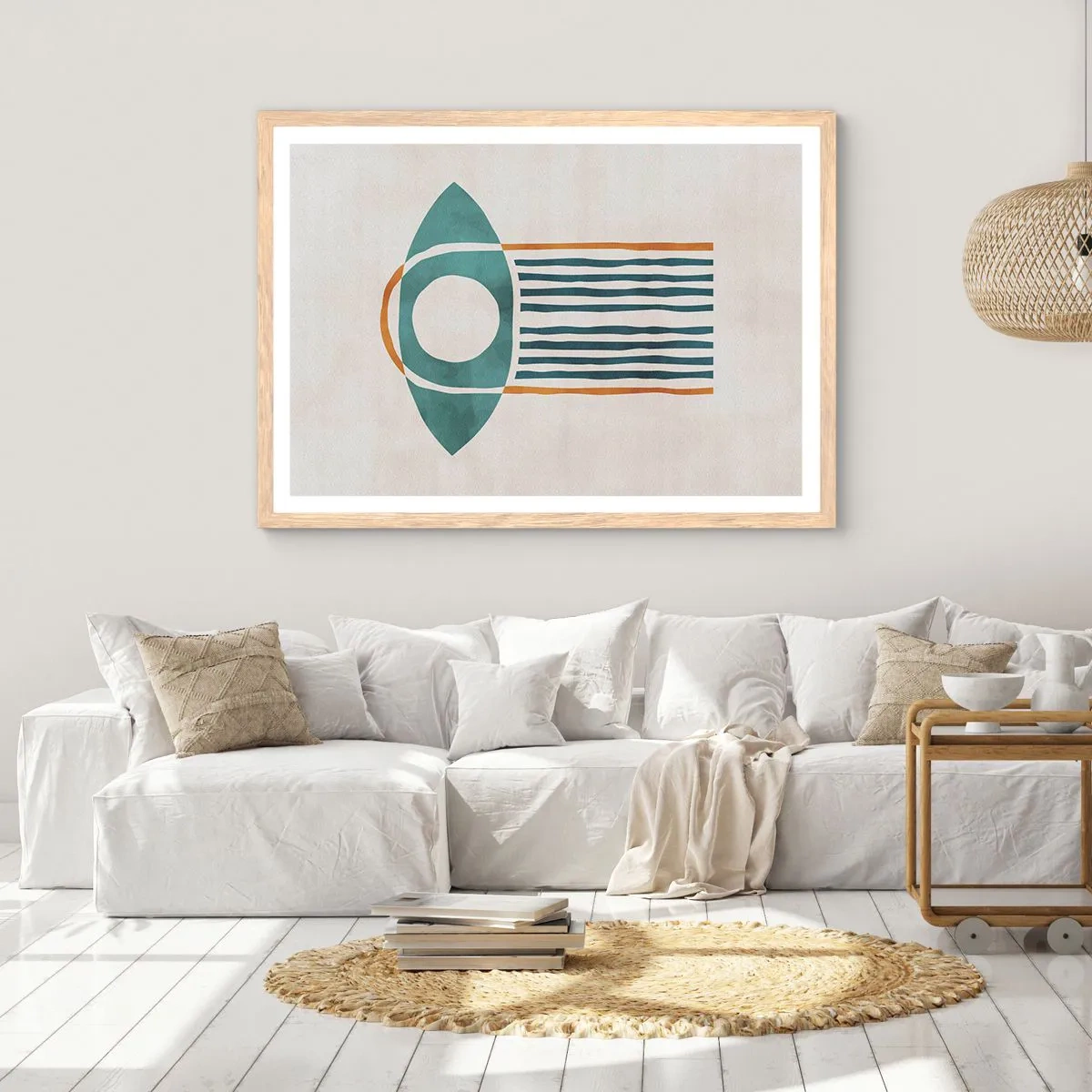 Póster en marco roble claro - Signos y rituales - 50x40 cm