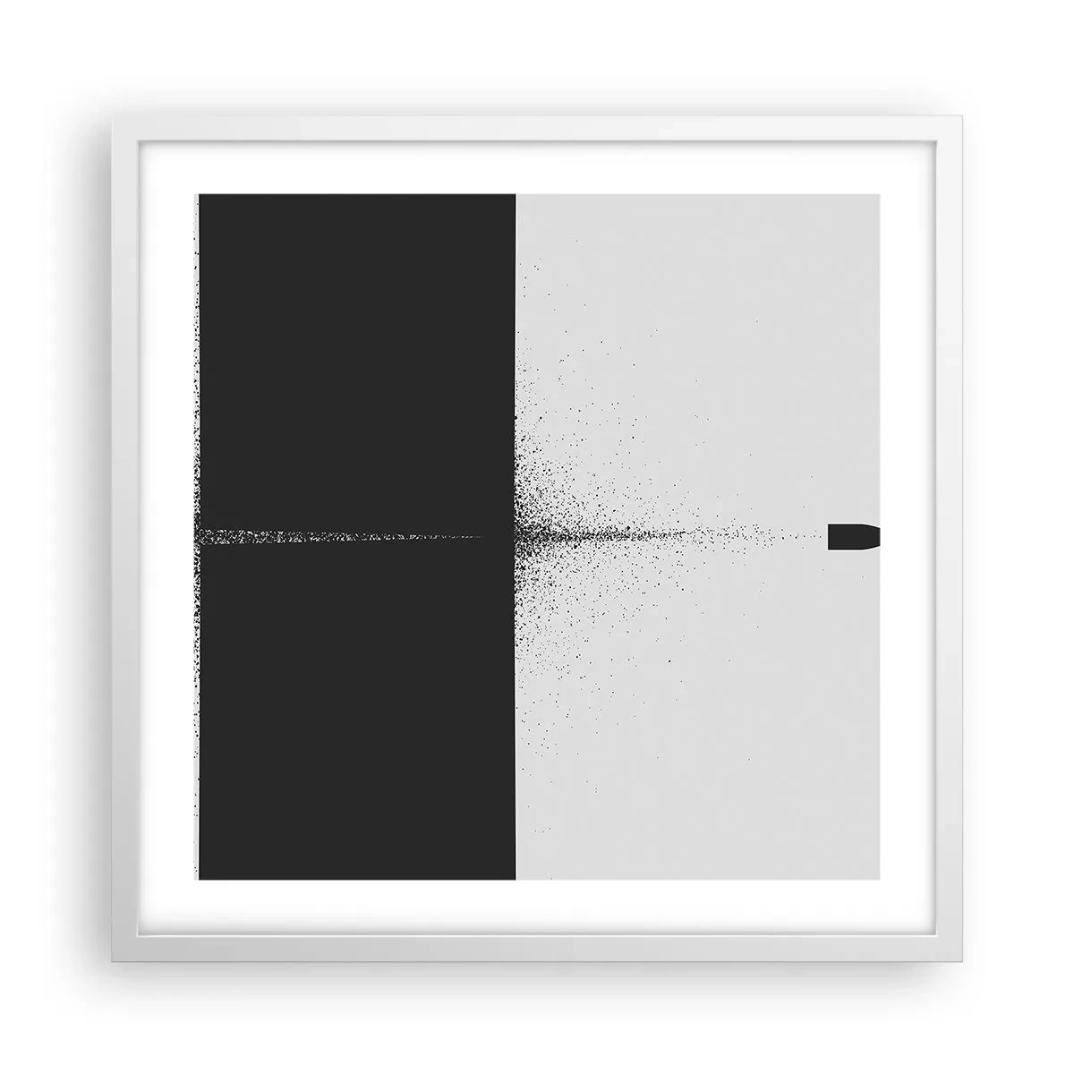 Póster en marco blanco - Directa al objetivo - 50x50 cm