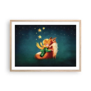 Póster en marco roble claro - El Principito - 70x50 cm