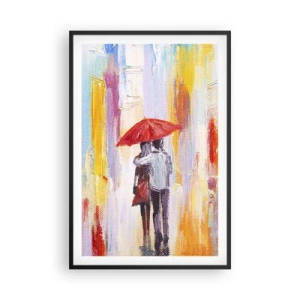 Póster en marco negro - Que siga lloviendo - 61x91 cm