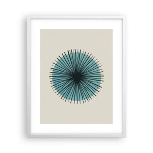 Póster en marco blanco - Radiante en azul - 40x50 cm