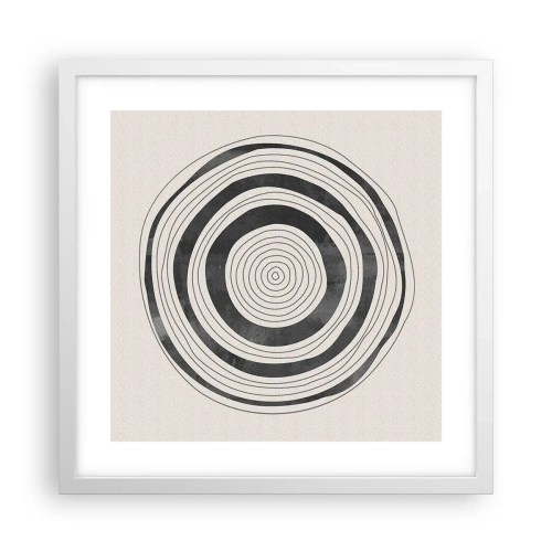 Póster en marco blanco - Lo importante es lo que hay entre medias - 40x40 cm