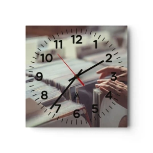 Reloj de pared - Reloj de vidrio - En busca de emociones - 40x40 cm