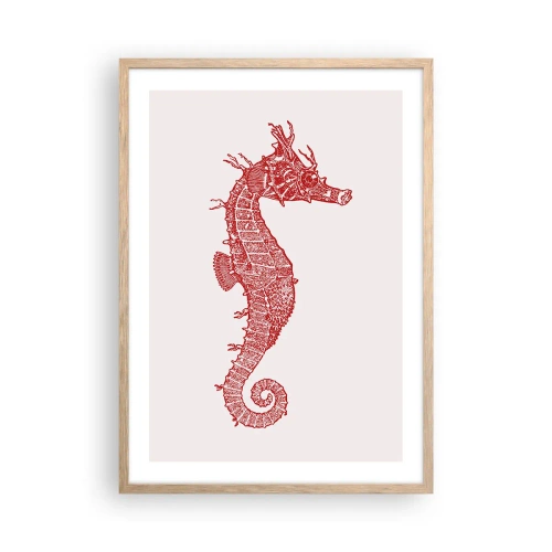 Póster en marco roble claro - Una intrincada creación - 50x70 cm