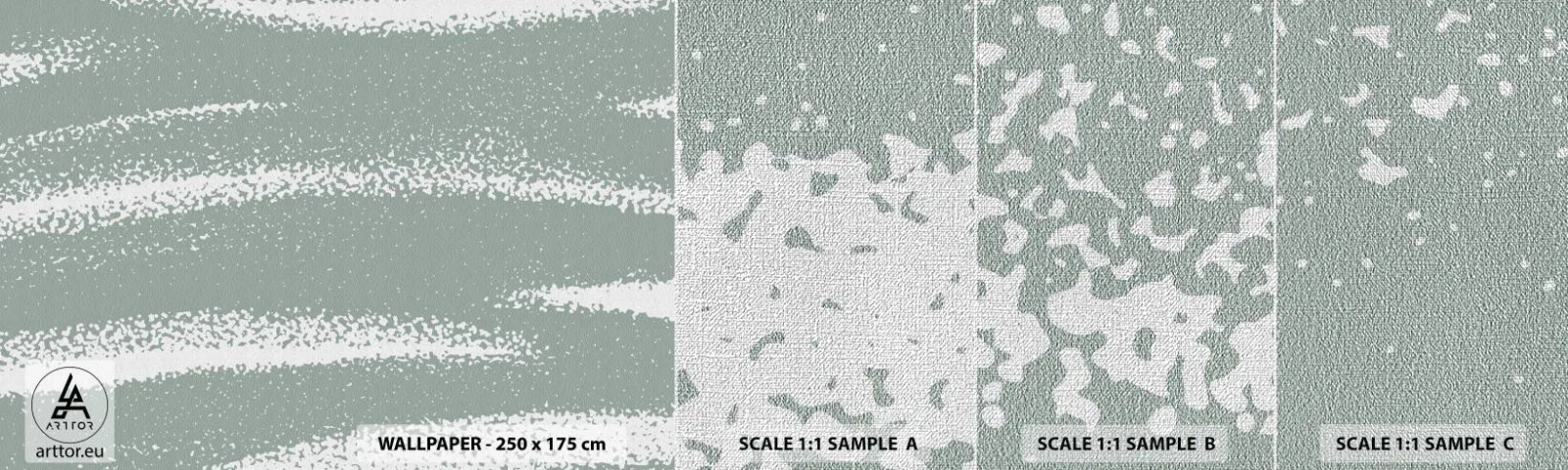 Muestra de fotomural Premium Canvas - Abstracción invernal - Abstracción, Brillante, Minimalismo - 100x30 cm