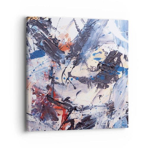 Cuadro sobre lienzo - Impresión de Imagen - Danza loca de la abstracción - 40x40 cm