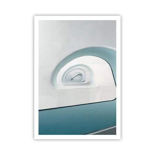 Póster - Espiral del río azul - 70x100 cm