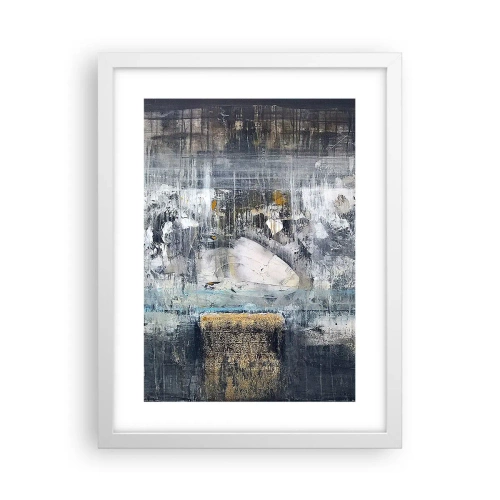 Póster en marco blanco - Hielo abstracto - 30x40 cm