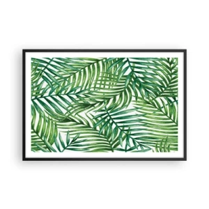 Póster en marco negro - Bajo el verde - 91x61 cm