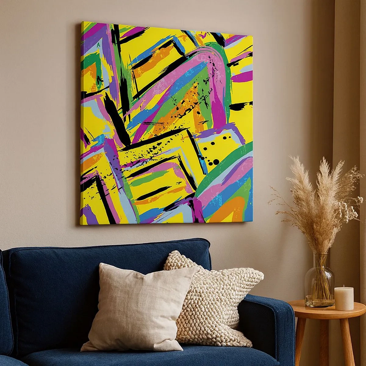 Cuadro sobre lienzo - Impresión de Imagen - Grita de alegría - 30x30 cm