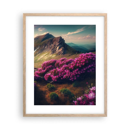 Póster en marco roble claro - Verano en las montañas - 40x50 cm