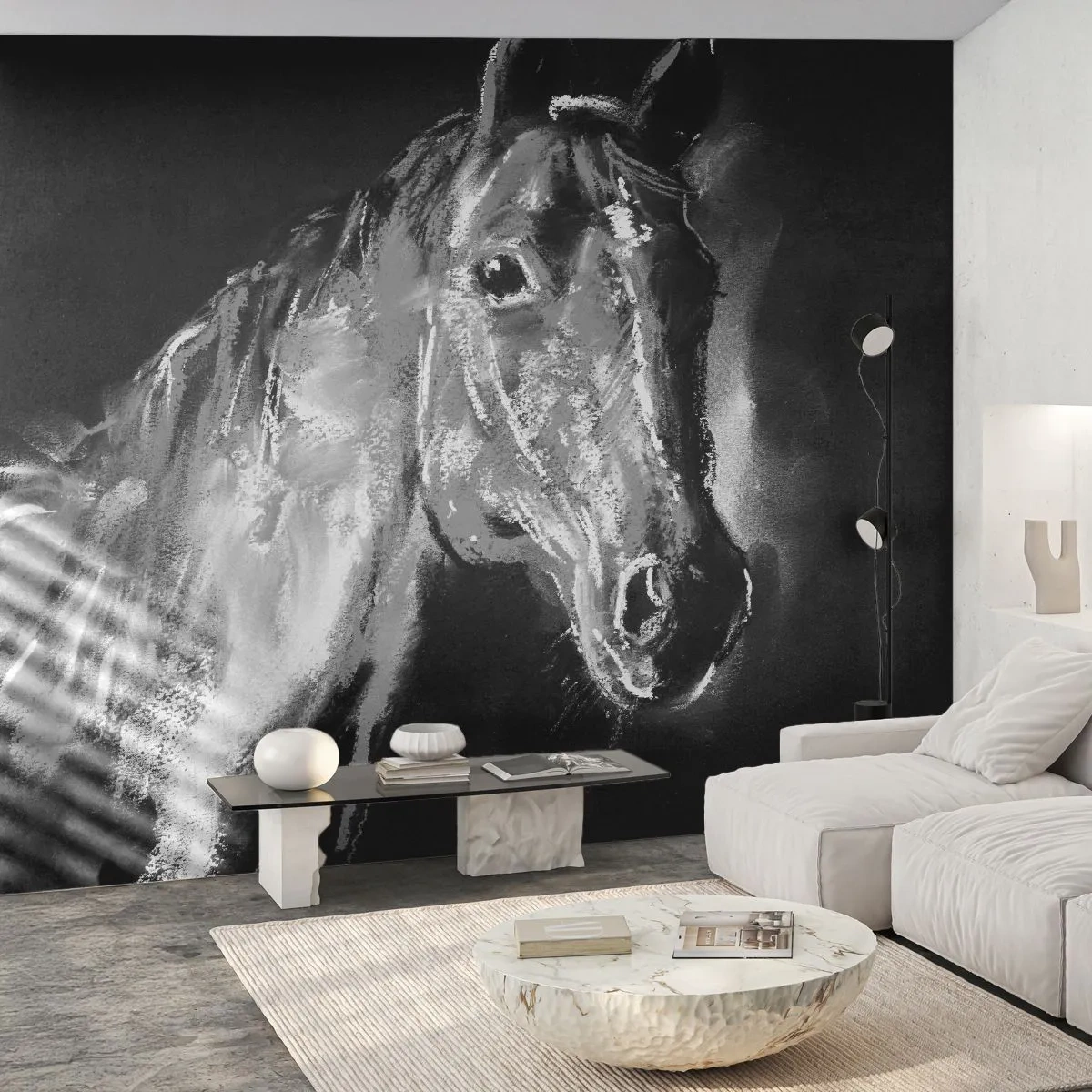 Fotomural Standard Eco - El brillo de un alma noble - animales, Caballo, Yegua - 200x140 cm