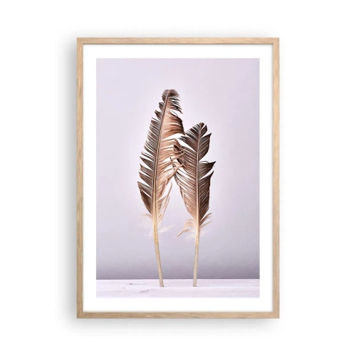 Póster en marco roble claro - Contra la nada - 50x70 cm