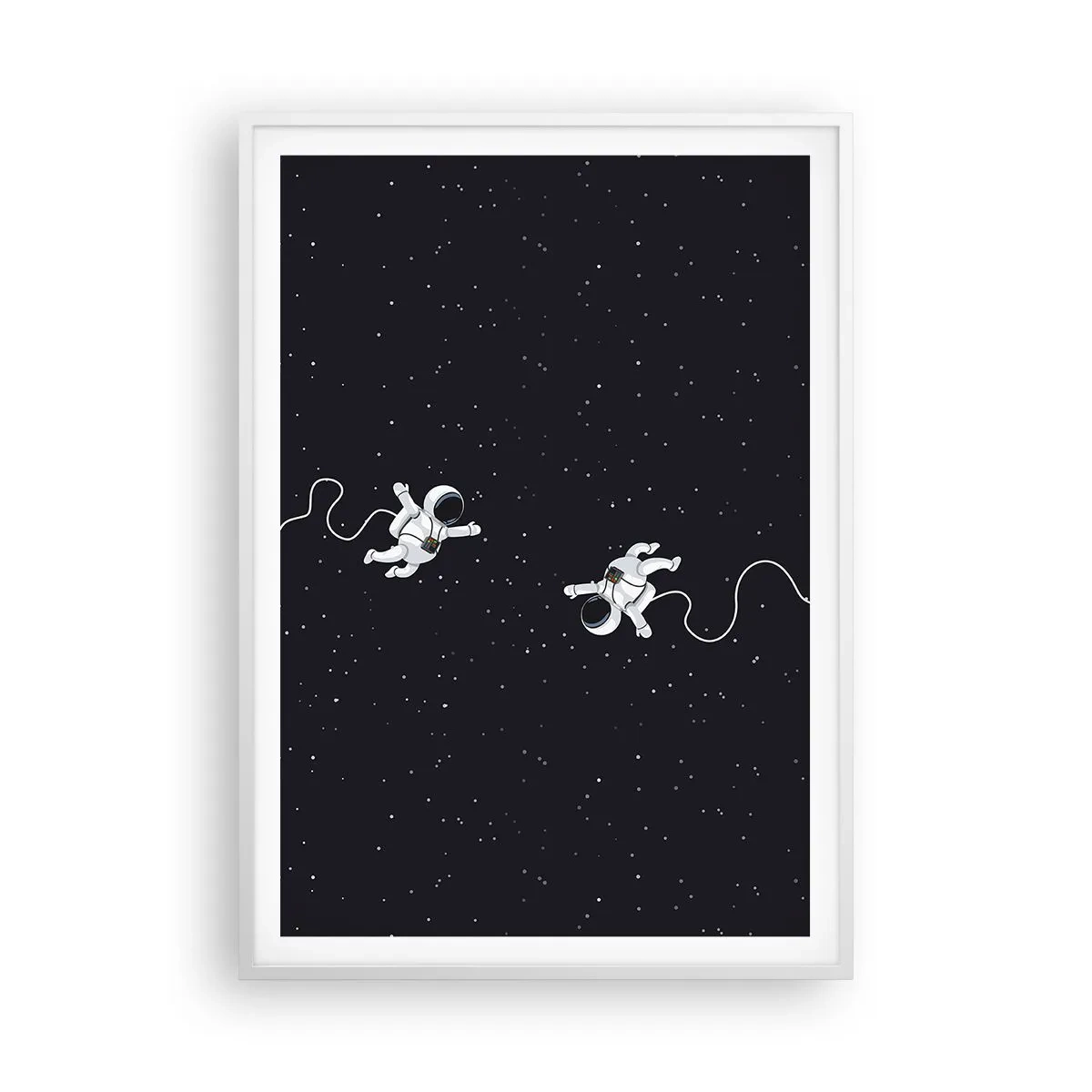 Póster en marco blanco - Danza cósmica - 70x100 cm