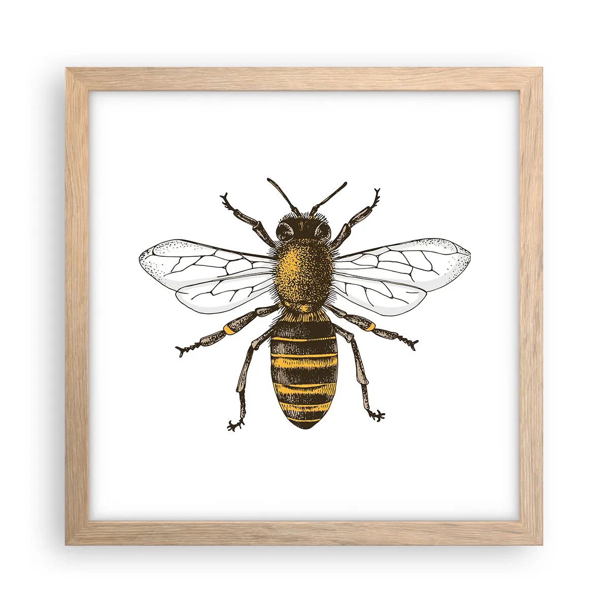 Póster en marco roble claro - Bondad natural - 30x30 cm