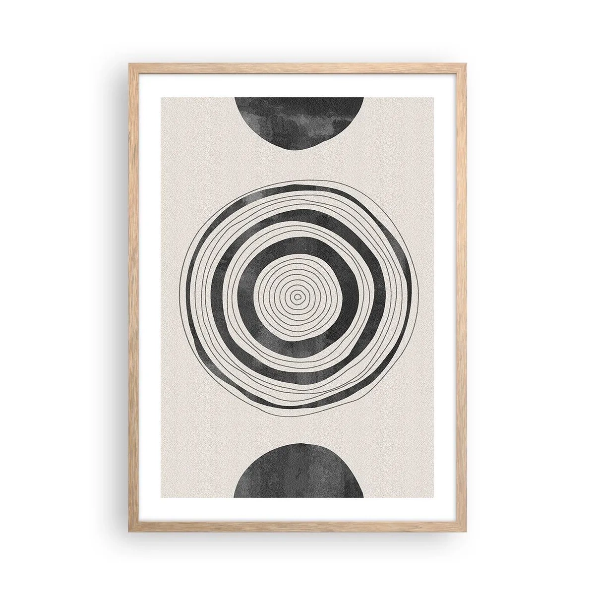 Póster en marco roble claro - Lo importante es lo que hay entre medias - 50x70 cm