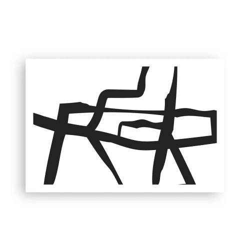 Póster - Construcción en blanco y negro - 91x61 cm