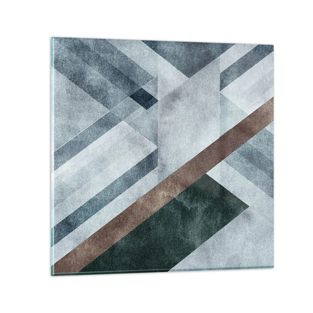 Cuadro sobre vidrio - Impresiones sobre Vidrio - Sofisticada elegancia de la geometría - 70x70 cm