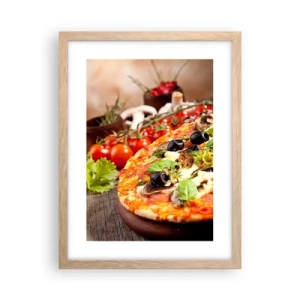 Póster en marco roble claro - De ingredientes puros - 30x40 cm