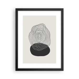 Póster en marco negro - Persistencia y vibración - 30x40 cm