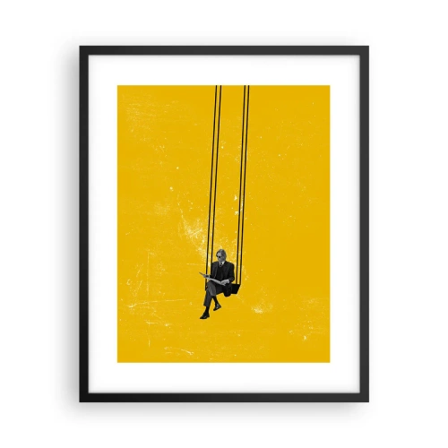 Póster en marco negro - Un día como cualquier otro - 40x50 cm