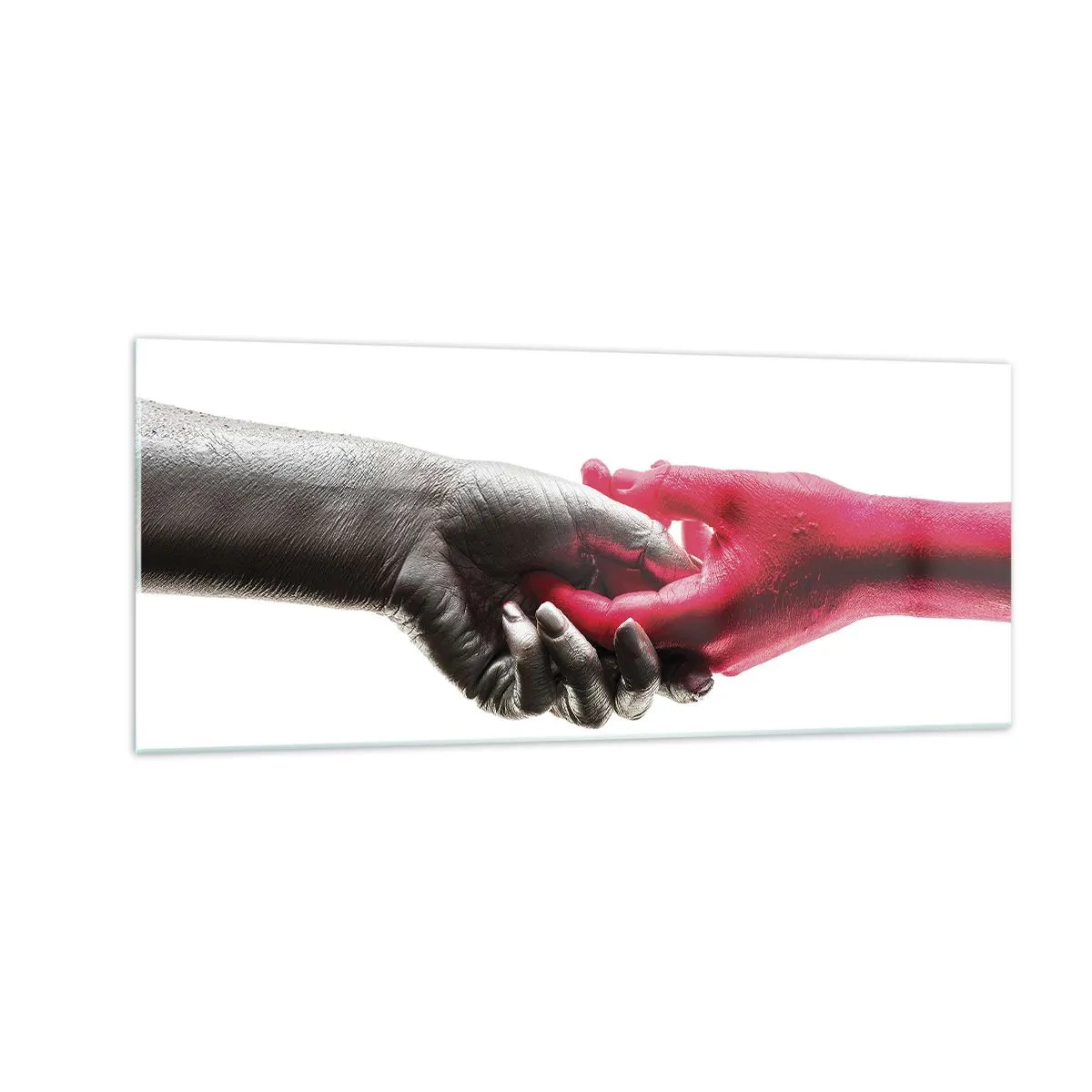 Cuadro sobre vidrio - Impresiones sobre Vidrio - Juntos, aunque diferentes - 100x40 cm