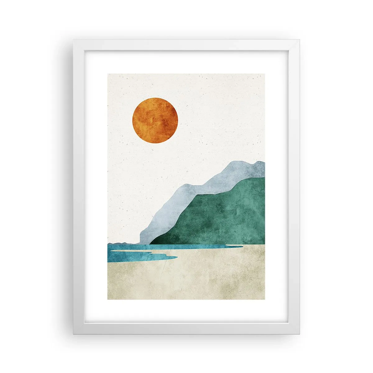 Póster en marco blanco - Un paisaje como debe ser - 30x40 cm