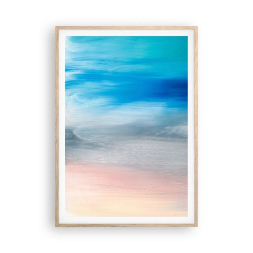 Póster en marco roble claro - Elementos: aire - 70x100 cm