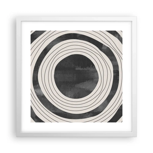 Póster en marco blanco - En el centro mismo - 40x40 cm