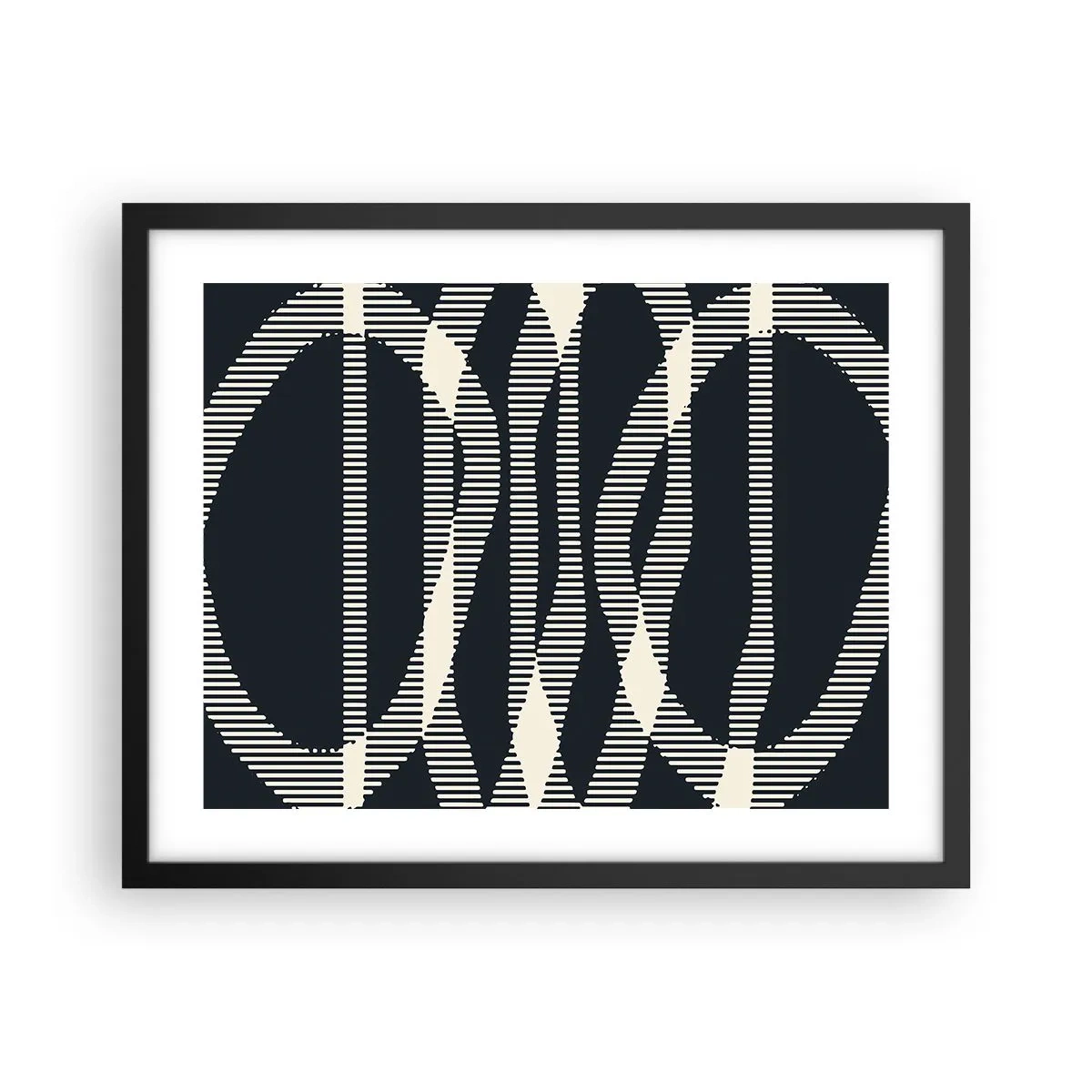 Póster en marco negro - Un intento de romper la oscuridad - 50x40 cm