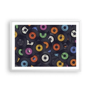 Póster en marco blanco - Colores de los clásicos - 70x50 cm