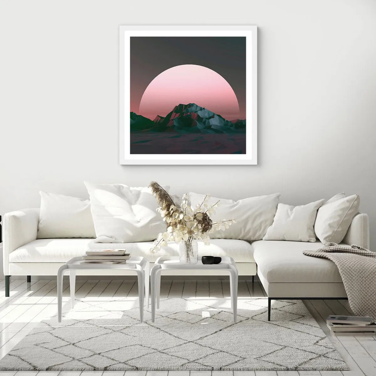 Póster en marco blanco - En una galaxia muy muy lejana - 30x30 cm