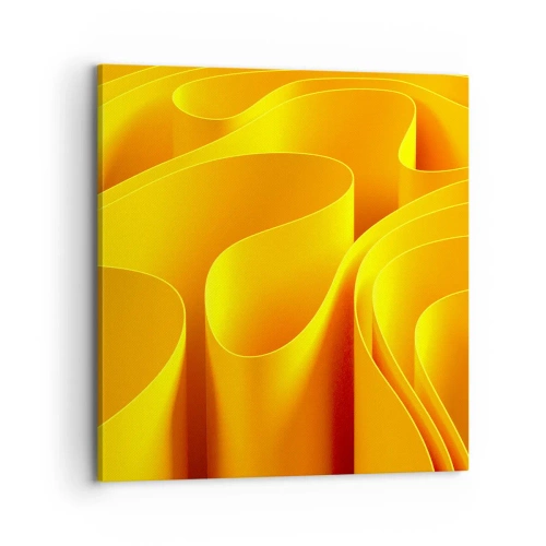 Cuadro sobre lienzo - Impresión de Imagen - Como las olas del sol - 70x70 cm