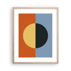 Póster en marco roble claro - Una composición de calidez y frescura - 40x50 cm