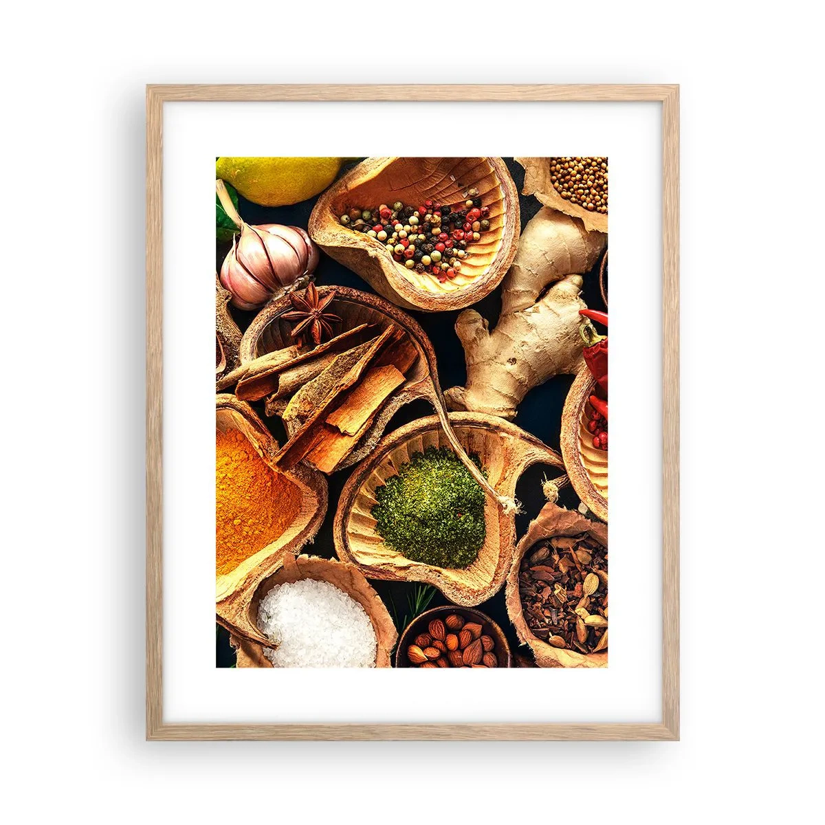 Póster en marco roble claro - Toma lo que quieras - 40x50 cm